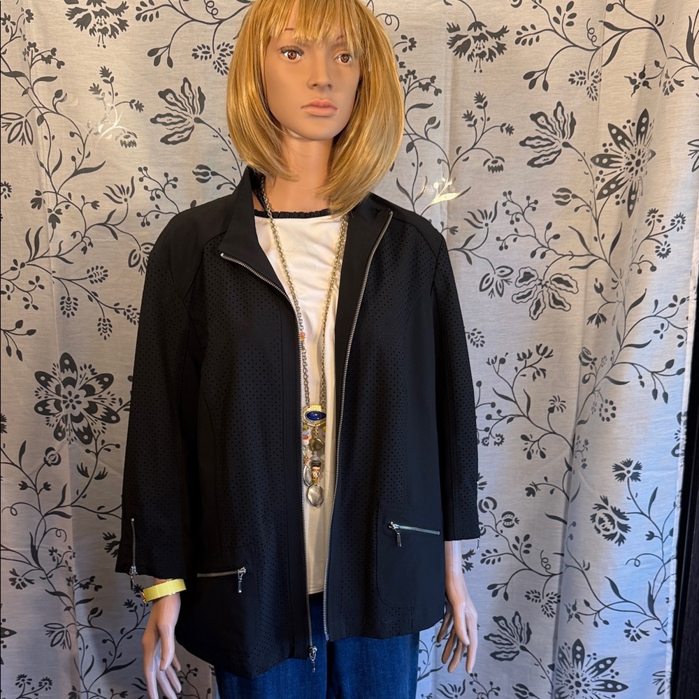 Elegant Black Women's Utility Jacket